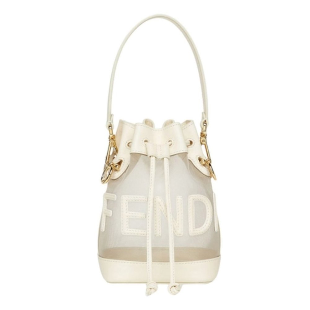 FENDI - Mon Tresor bucket bag in leather and mesh